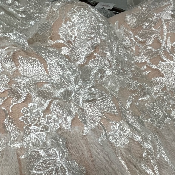 Blush A-line Wedding Dress - Picture 5 of 10